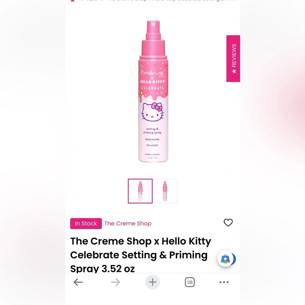Crème Shop Hello Kitty Setting & Priming Spray